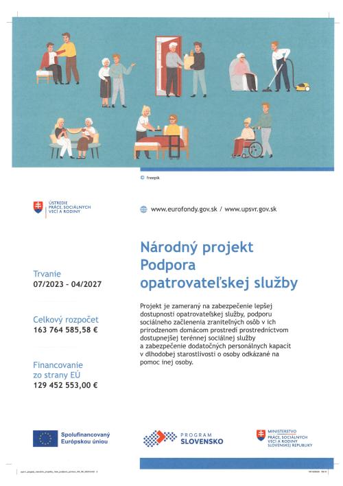 Podpora opatrovateľskej služby