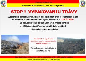 Vypaľovanie suchých trávnatých porastov 